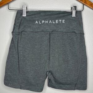 Alphalete Grey High Rise 3.5” Seam Athletic Shorts Size Medium
